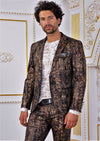 Brown Bronze Metallic 2-Pieces Suit