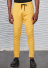 Yellow Luxe Zipper Jogger Pants