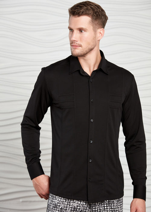 Black Comfort Luxe Detailed Shirt