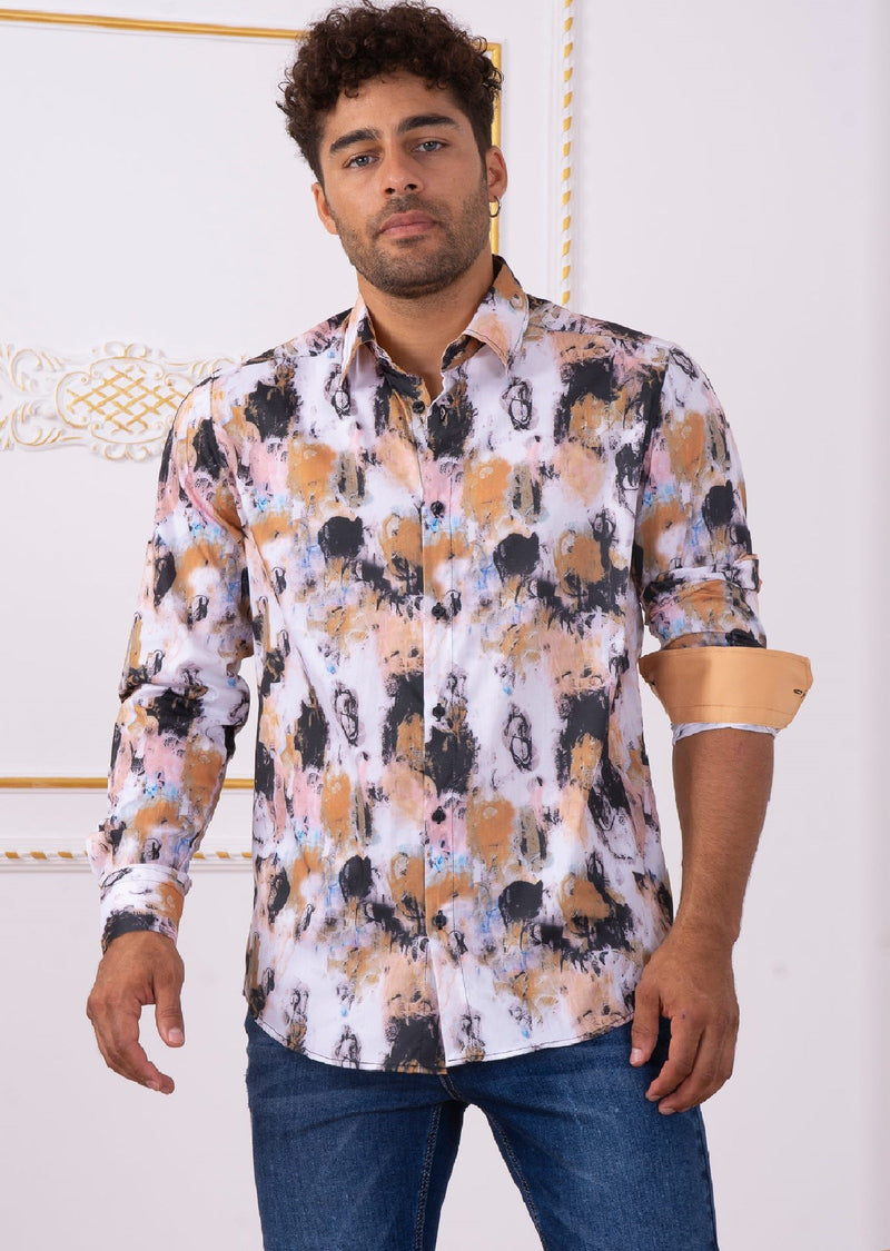 Brown "Day Dream" Print Shirt