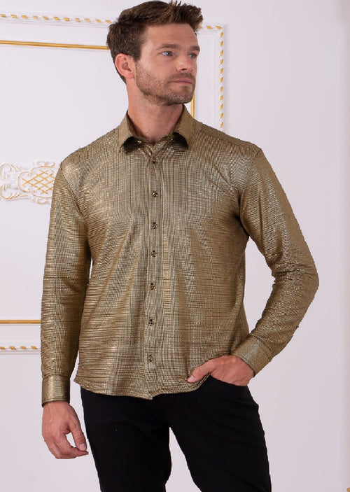 Gold Metallic Texture Shirt