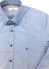 Blue Textured Jacquard Shirt