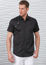 Black Harness Buckle Shirt