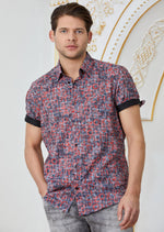 Red Alphabets Printed Shirt