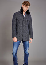 Dark Navy Double Flap Pocket Coat