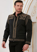 Black Gold "Luxe" Studded Jacket