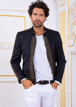 Black Gold "Meander" Studded Jacket