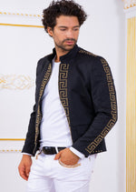 Black Gold "Meander" Studded Jacket