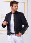 Black Silver "Meander" Studded Jacket