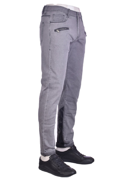 Gray "Two Zippered Pocket" Jeans