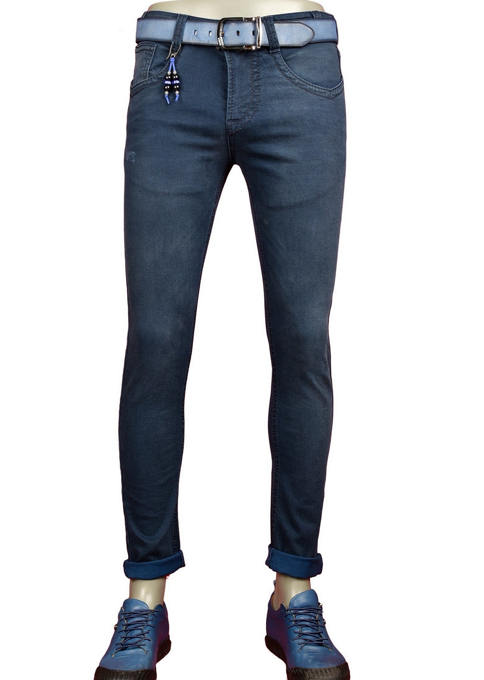Blue Slim Straight Fit Jeans – MONDO Jeans Inc