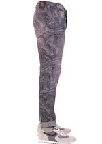 Gray Swirl Tie-Dye Jeans