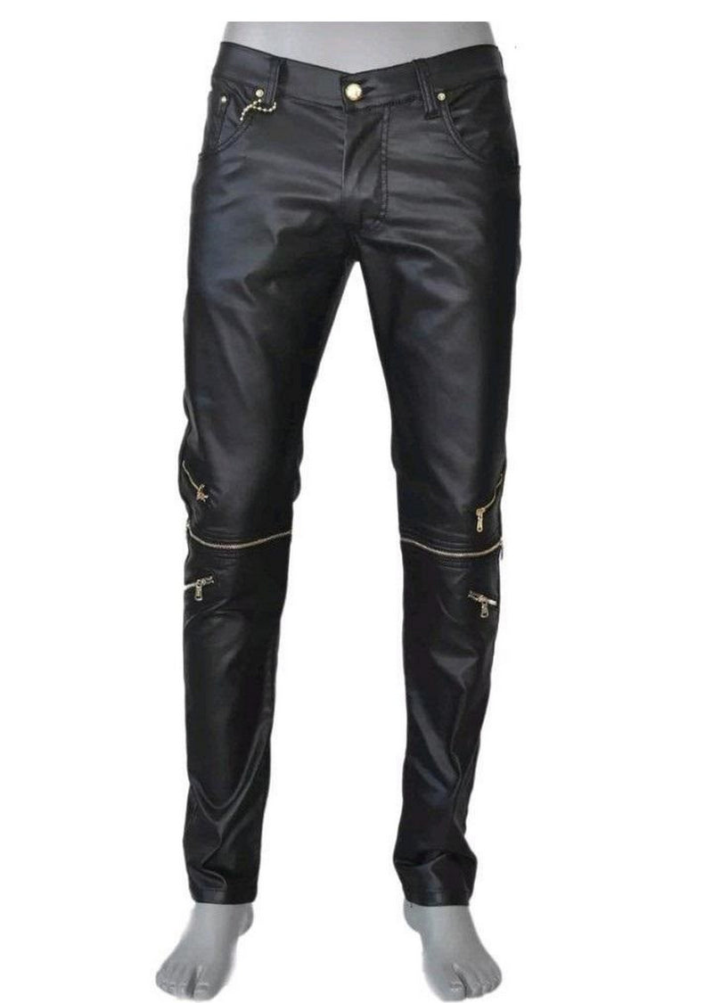 black jeans with gold zippers
