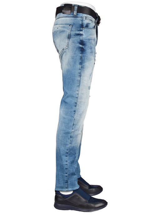 Blue Light Wash Slim Fit Jeans