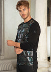 Black Holographic Long Sleeve Tee