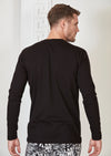 Black Micro Square Long Sleeve Tee