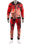 Red Tie-dye 2-pieces Tracksuit