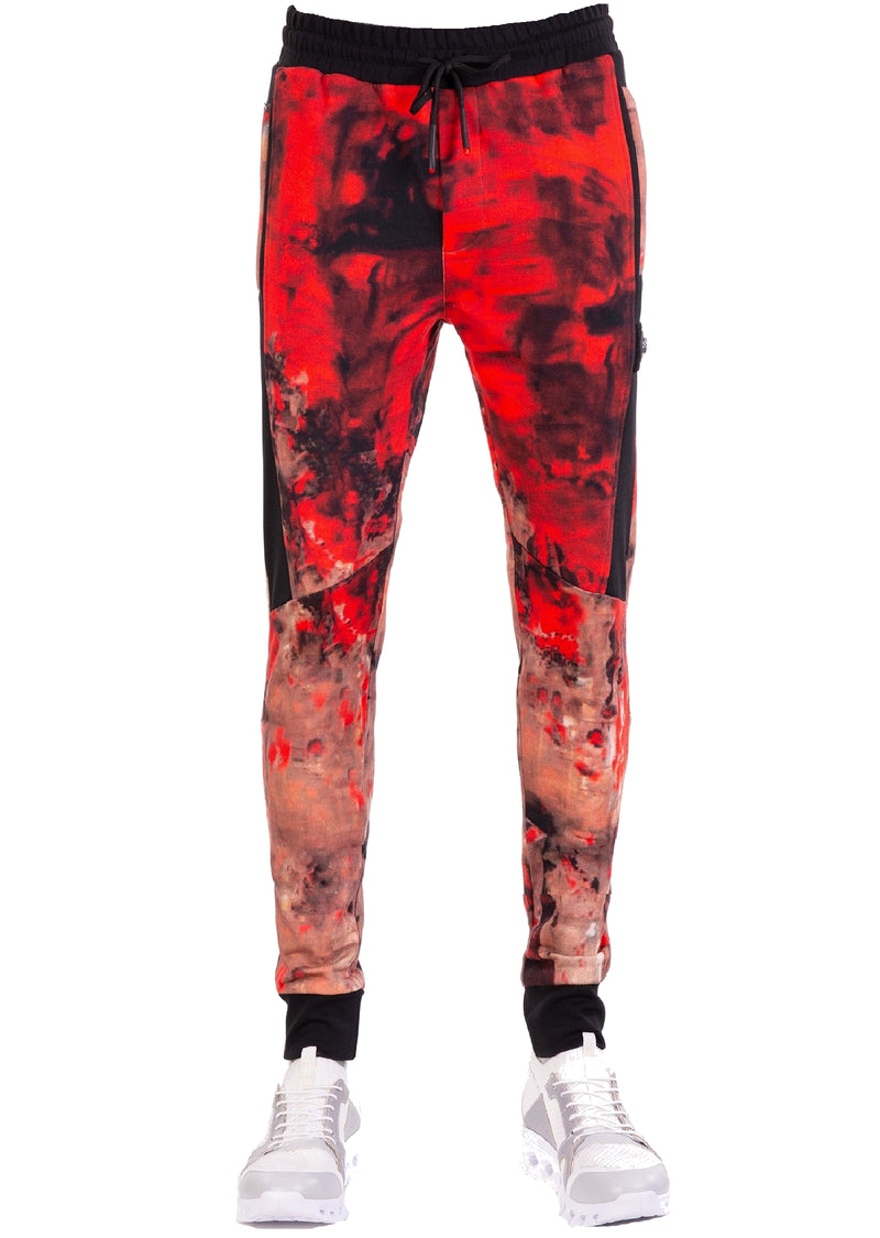 Red Tie-dye 2-pieces Tracksuit