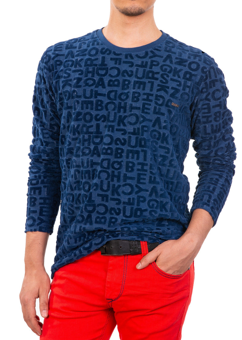 Blue Luxe "Letters" Knit Sweater