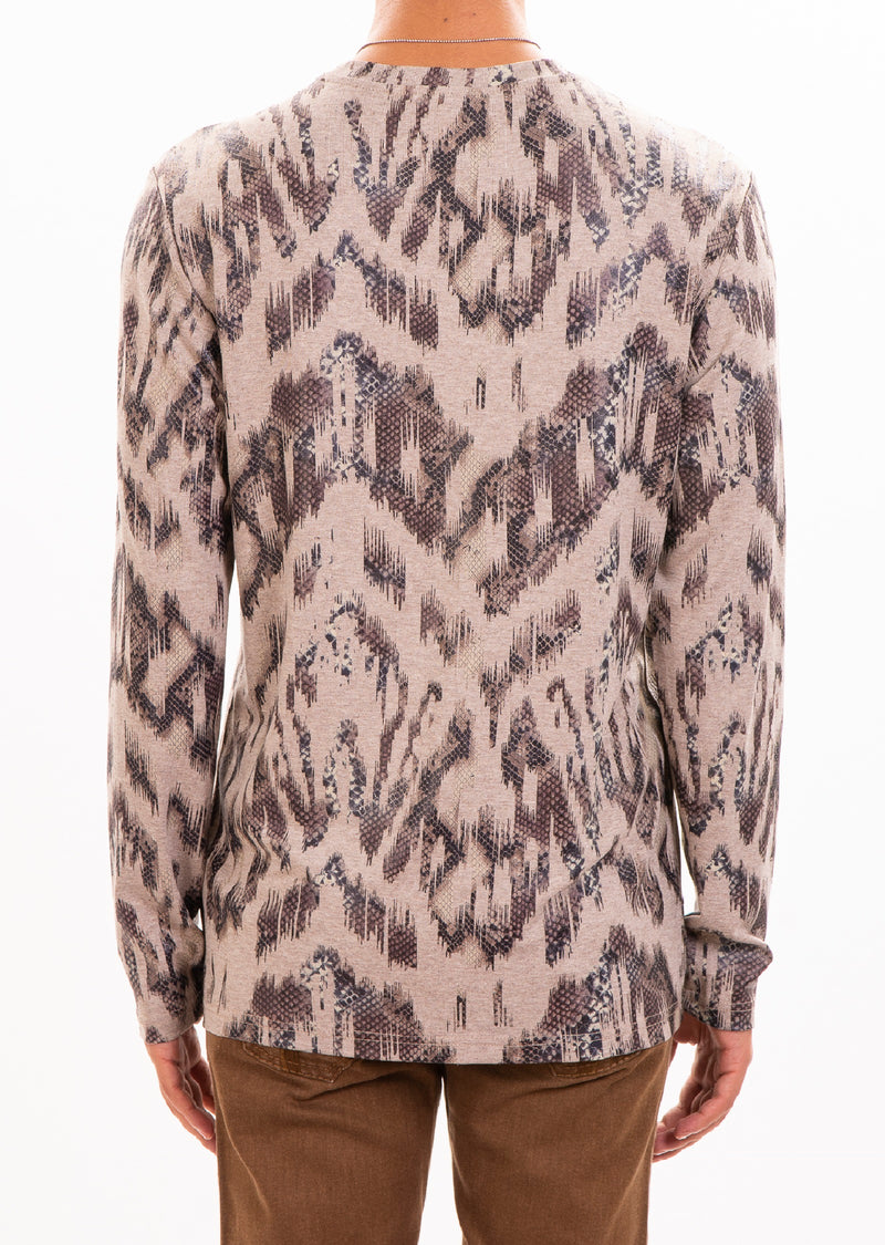 Beige Snake Trace Sweater