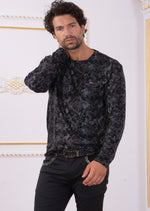 Black Snake Print Sweater