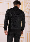 Black Leopard Velvet 2-pcs Tracksuit