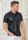 Black Thunder Spandex Print Polo