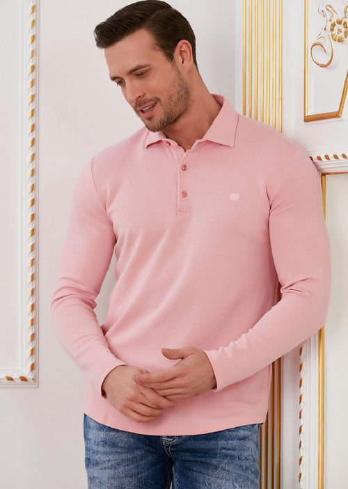 Pink Moisture-Wicking Tech Polo