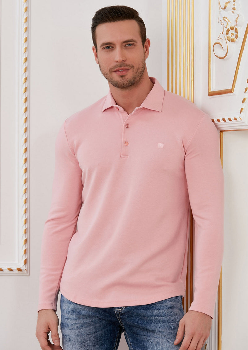 Pink Moisture-Wicking Tech Polo