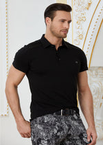 Black Ribbon Buckle Polo