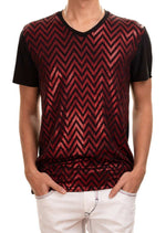 Black Red  Zigzag Tech Tee