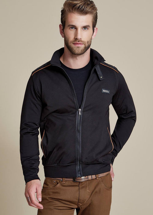 Black Quilted Zipper Jacket