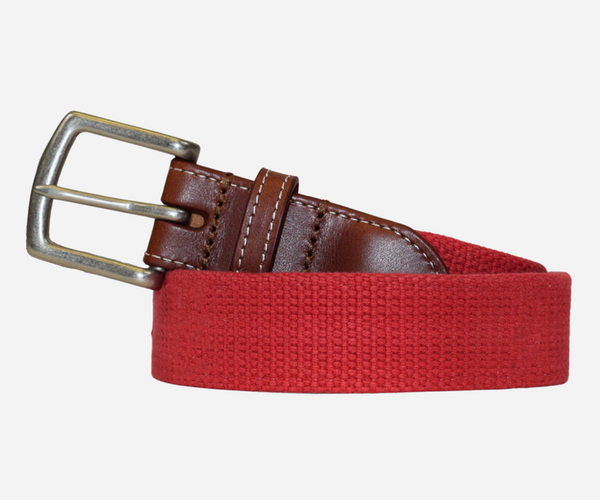 Crimson Red Solid Belt | Embroidered Belts – JT Spencer