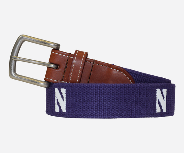Northwestern University Belt | Embroidered Belts – JT Spencer