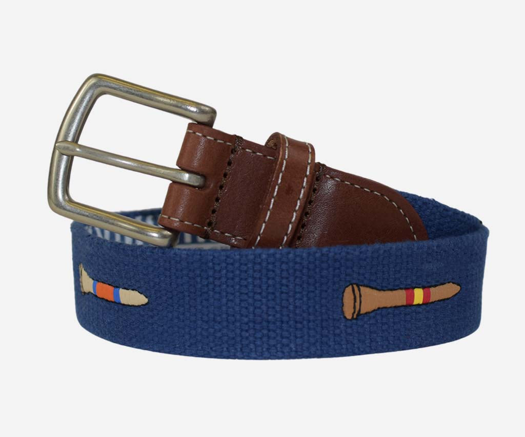 Antique Navy Golf Tee Belt | Embroidered Belts – JT Spencer