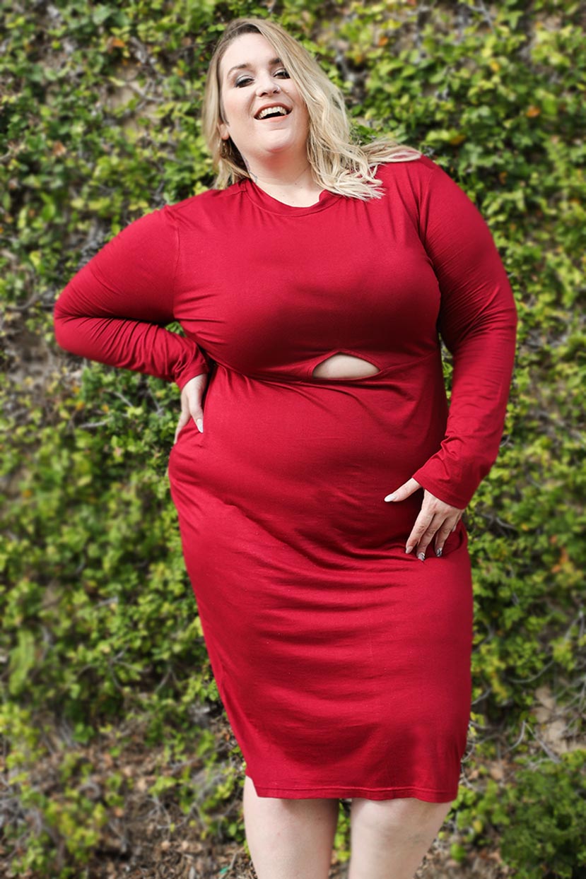 Sassy Cut Out Dress – CurveGirl