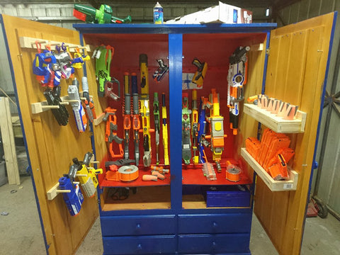 nerf wall storage