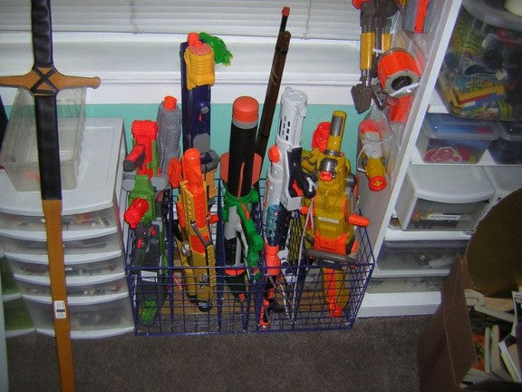 diy nerf gun rack