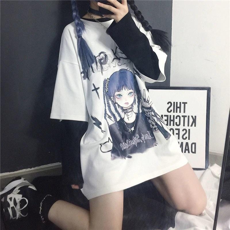 Spirit Harajuku Goth Shirt - Gothic Babe Co