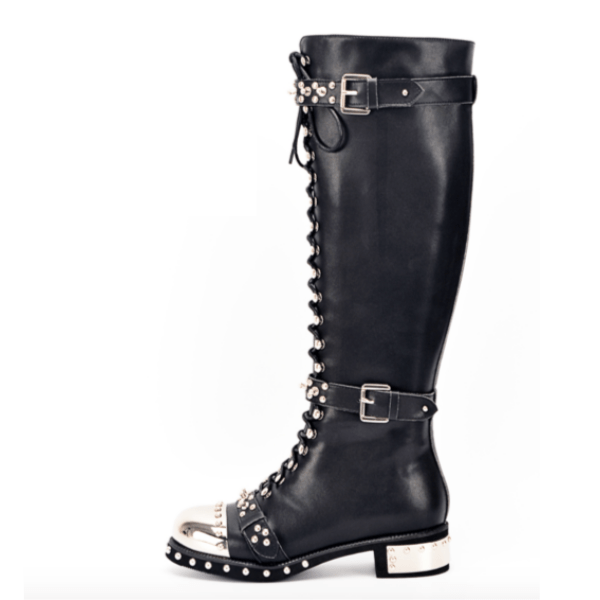 GENUINE Kick ‘em to the Curb Moto Boots (Long) - Gothic Babe Co