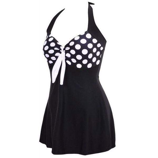 Good Manners Polka Dot Swimsuit - Gothic Babe Co
