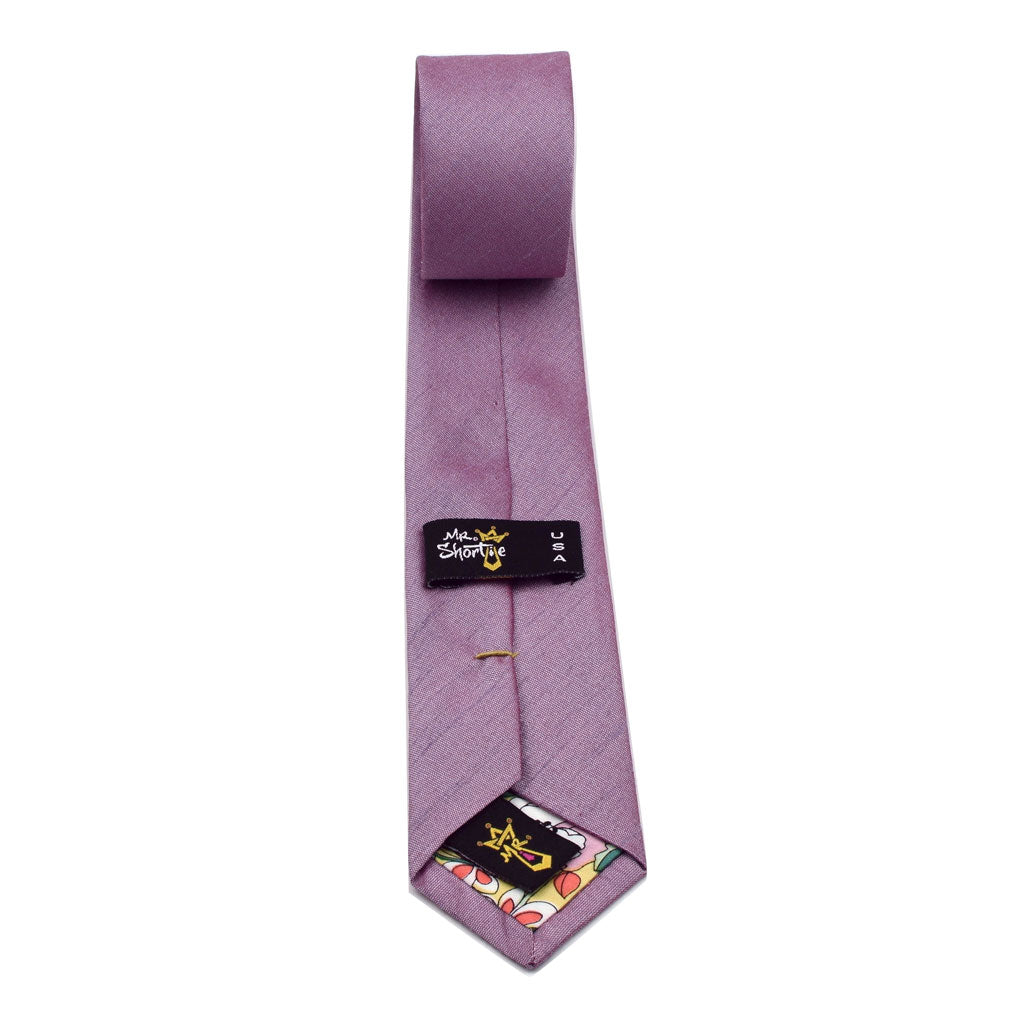 Smooth Short Tie: Grey, Cotton, Denim, necktie - Mr. ShorTie