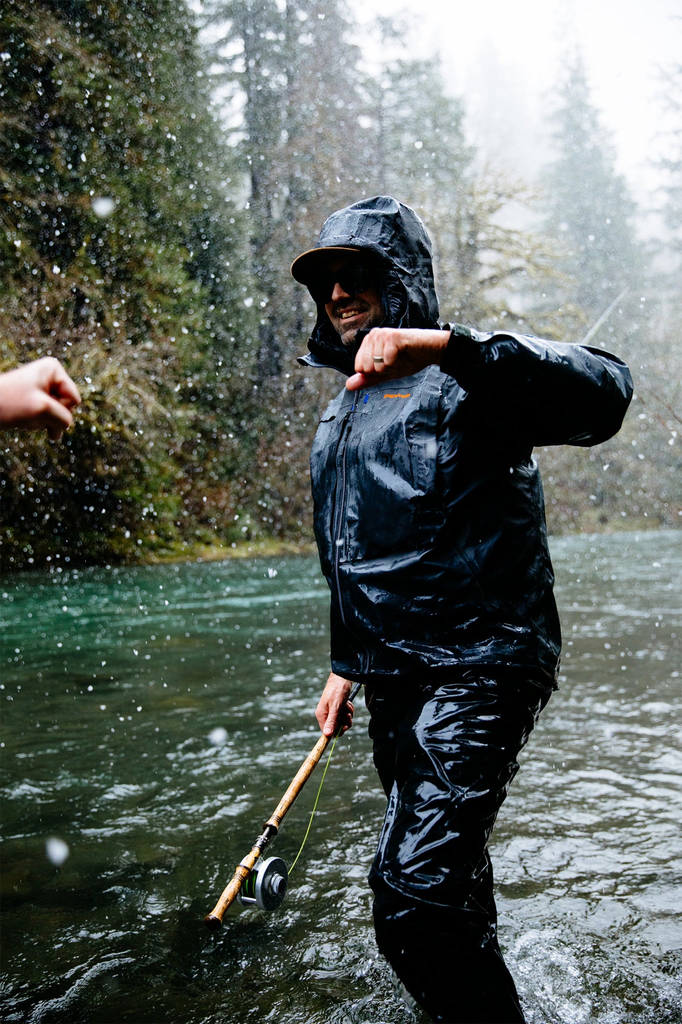 Catching and releasing a wild steelhead is a moment to be celebrated. Everyone on the raft shares the accomplishment.