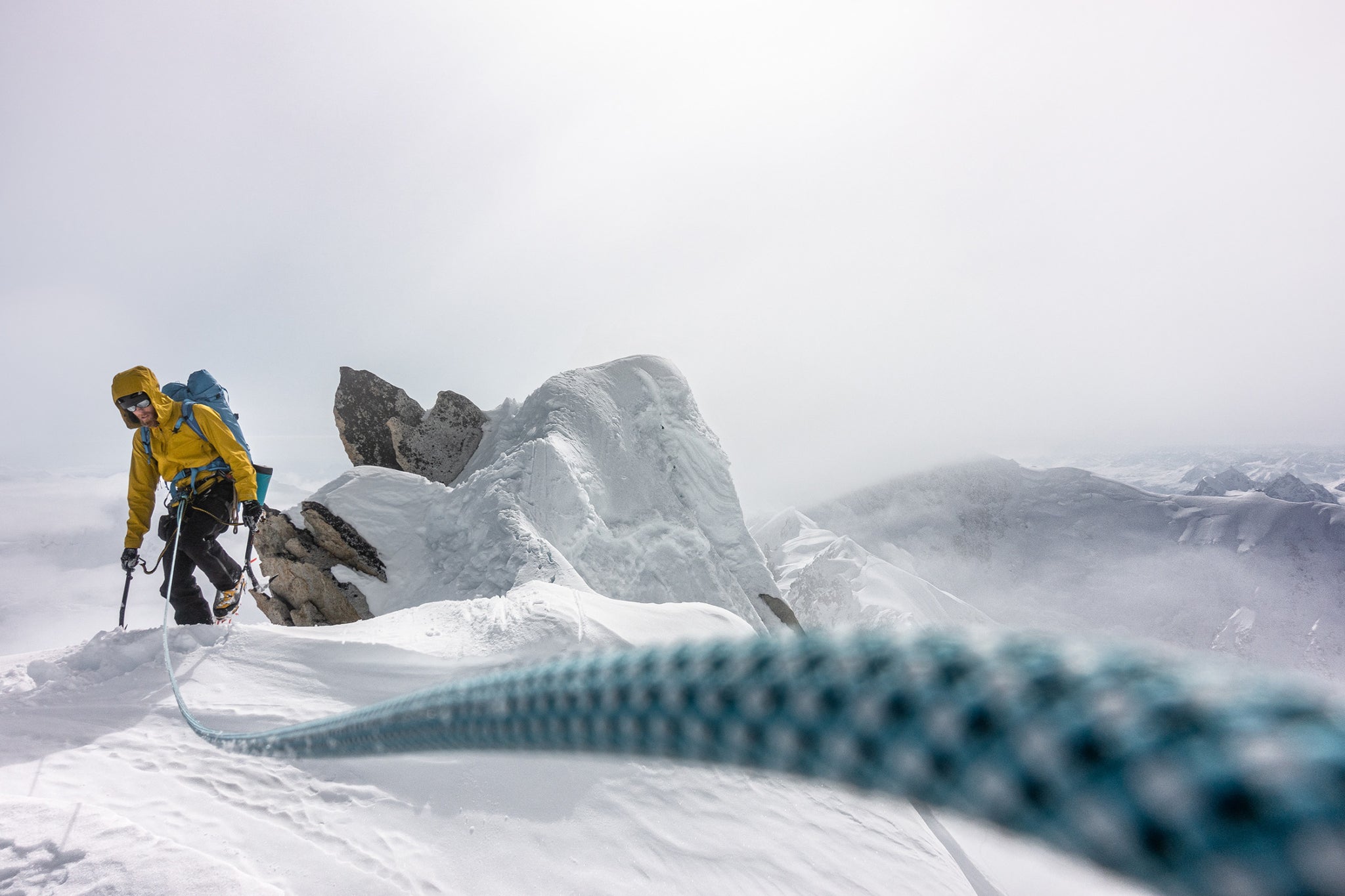 A few days after the close call on Mantok 0, the trio attempted another unclimbed peak but ended up bailing again after a day and a night on the route.