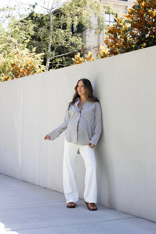 Notebook Shirt & Low Rise Rib Cotton Pant