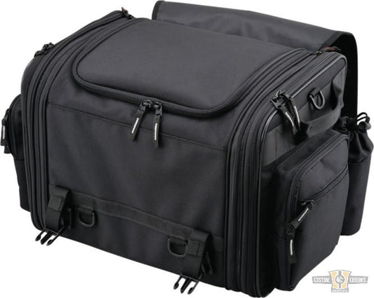 44-60L Expandable Seatbags Black For Harley-Davidson