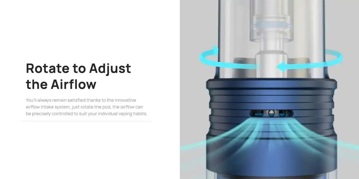 Flexus AIO pod kit by Aspire adjustable airflow