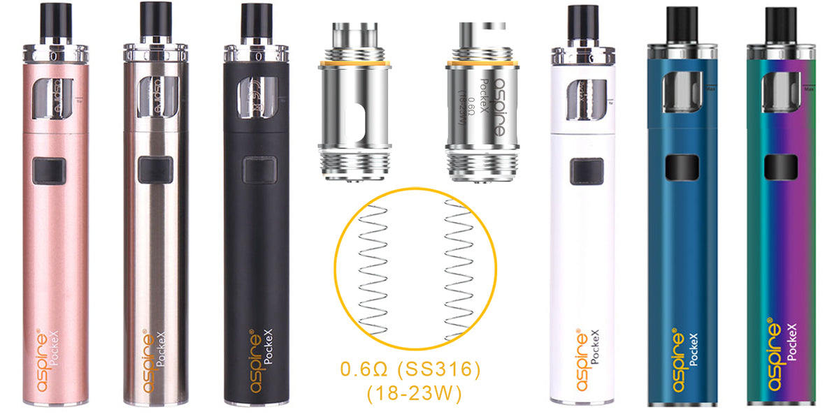 aspire pockex colours and coils