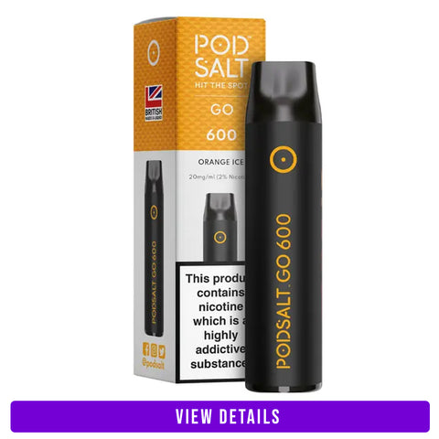 orange ice disposable by pod salt go 600