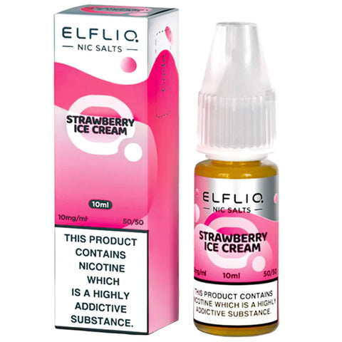 elfliq 10ml nic salt strawberry ice-cream